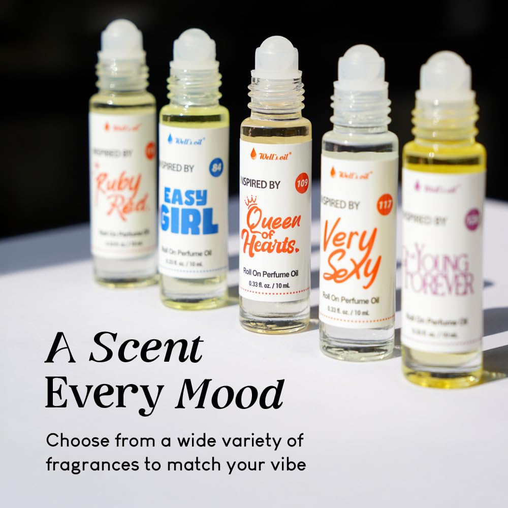 Well's Oil Flower Bom roll-on application close-up for smooth, quick touch-ups.