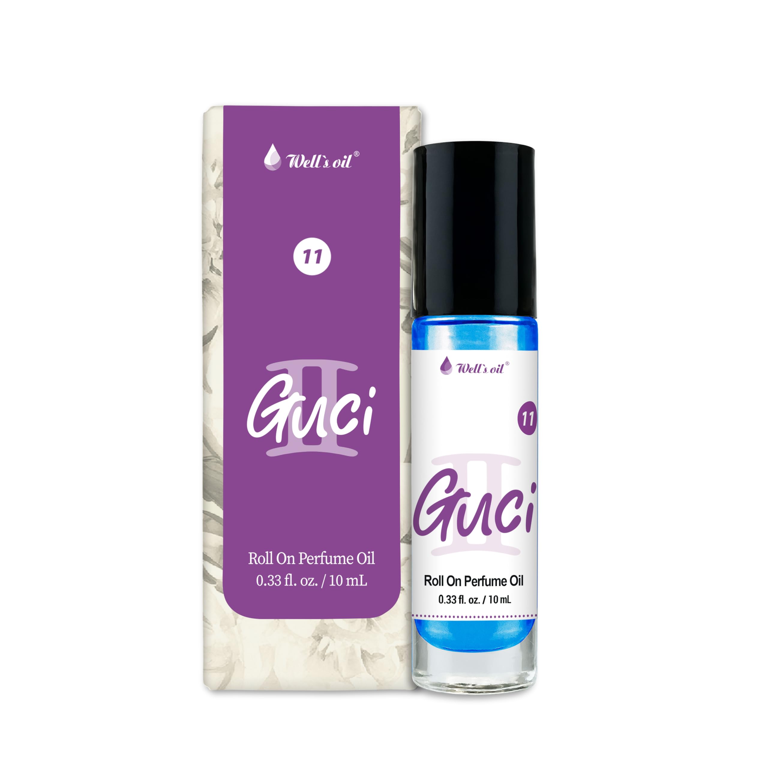 Well's Oil guci-2 roll-on bottle cap for mess-free portable fragrance