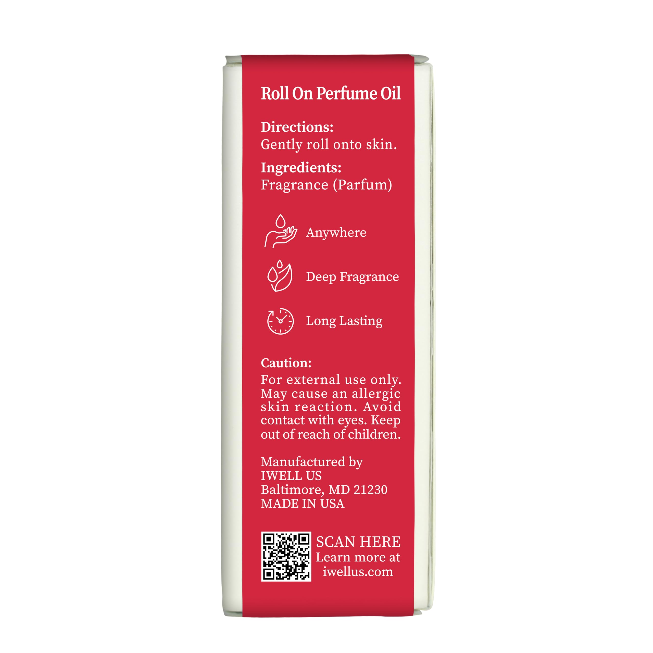 Well's Oil Roll-On Perfume Poppy on skin delivers soft scent