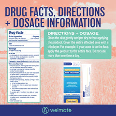 WELMATE Adapalene Gel packaging close-up highlighting OTC acne treatment.
