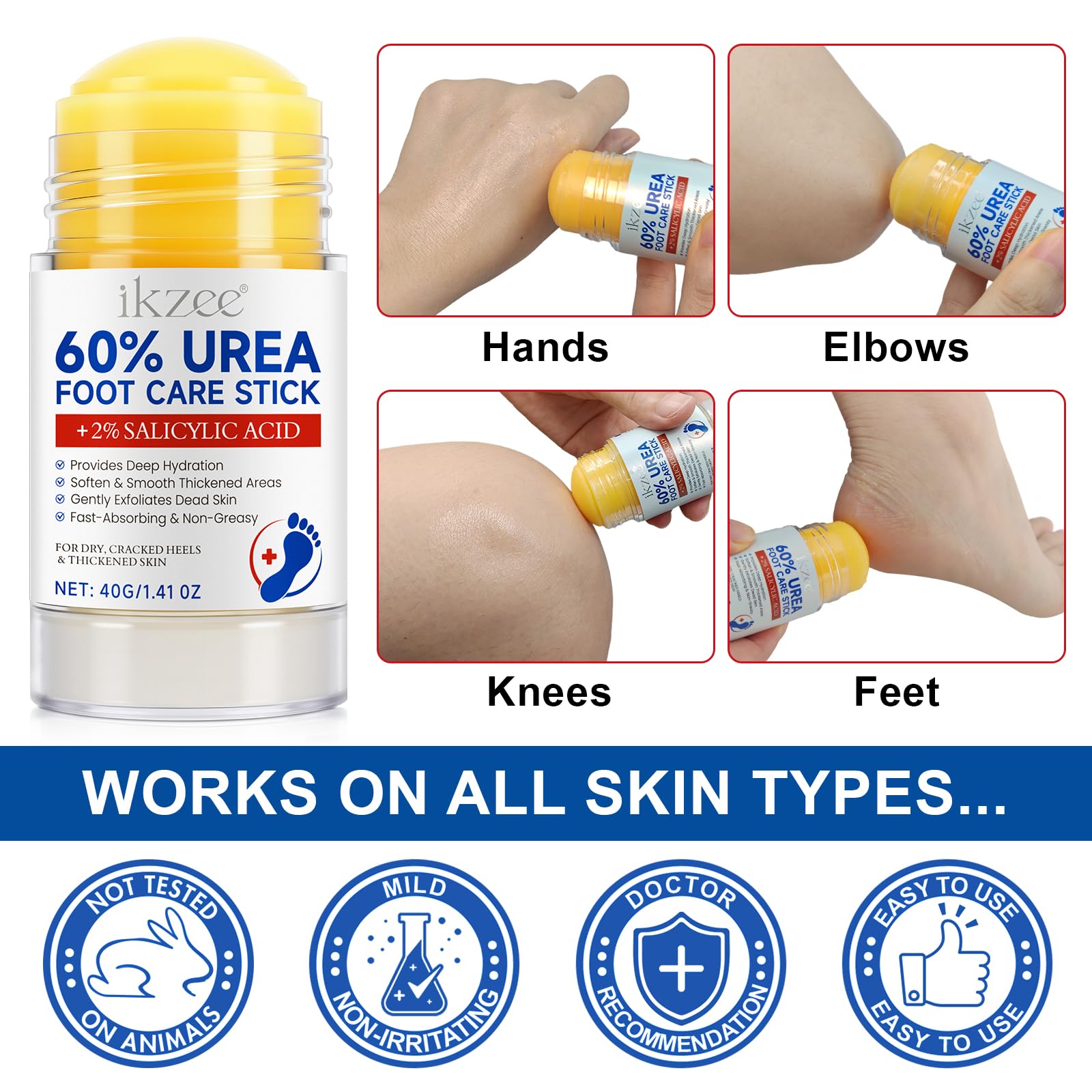 Weluno urea cream stick lightweight non-greasy formula.