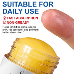 Weluno urea cream stick texture close-up showing non-greasy cream.