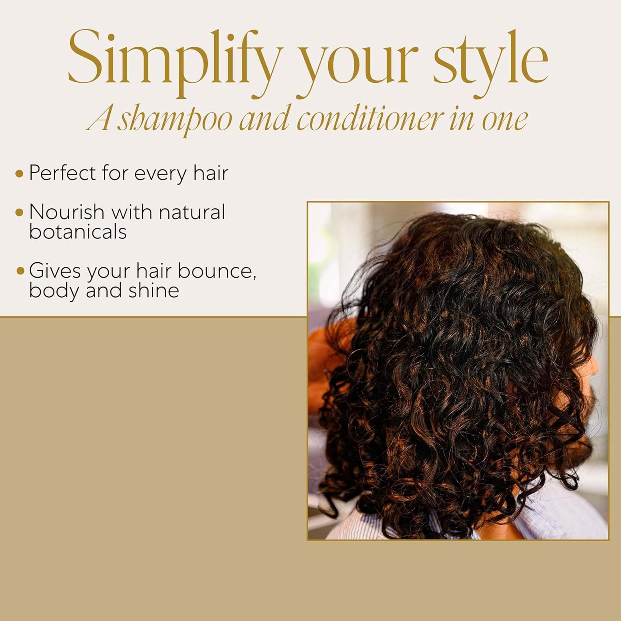 Curly or fine hair achieving smoother texture with subtle fragrance.