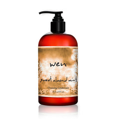WEN by Chaz Dean cleansing conditioner bottle in Sweet Almond Mint for all hair types.