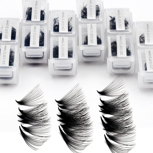 Wendy Lashes 1200 Fans premade lashes in mixed sizes 9–20mm for versatile styling