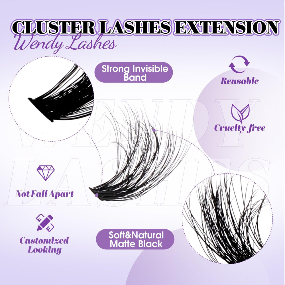 Wendy Lashes bottom lashes with transparent band are easier to handle
