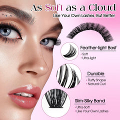 Wendy Lashes 100D clusters for dramatic yet lightweight eyes