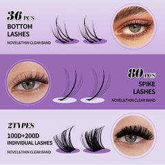 Wendy Lashes DIY kit spike lashes tray adds dramatic texture.