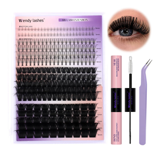 Wendy Lashes DIY kit upper lashes tray for natural, easy application.