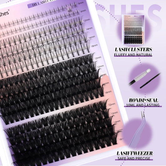 WENDY LASHES four-style lash clusters for different looks.
