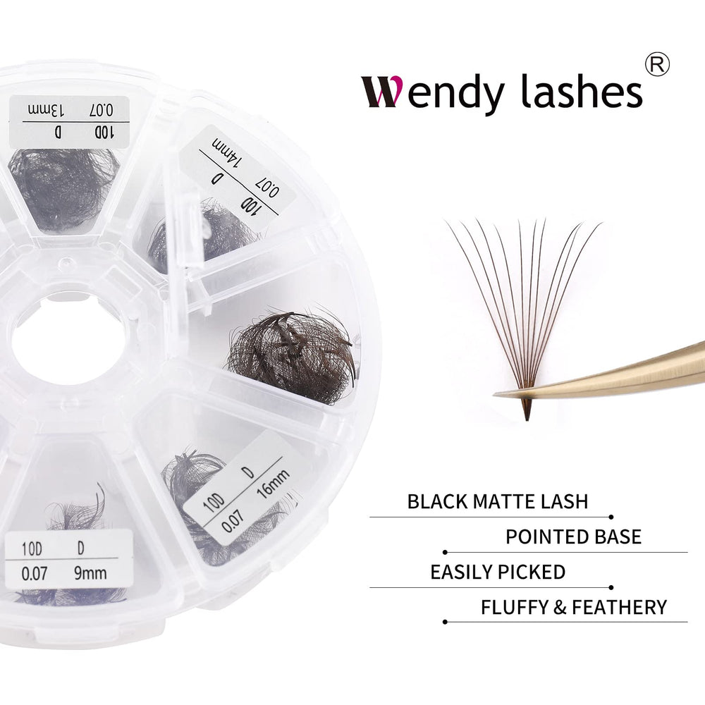 Wendy Lashes Korean PBT material close-up showing soft, durable lashes