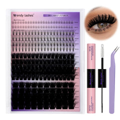 Wendy Lashes Lash Clusters Kit: upper and lower tray for versatile DIY lash styling.
