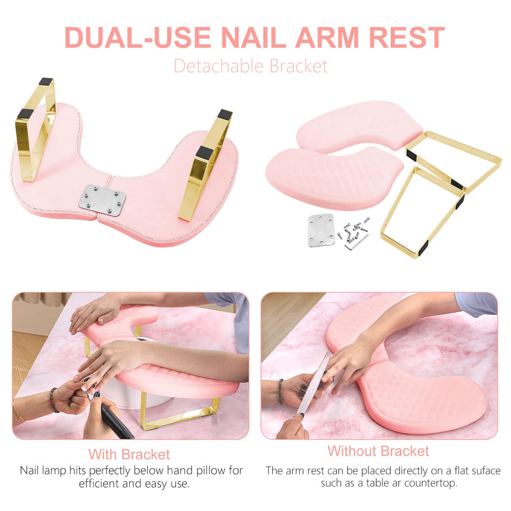 Wenxintek nail lamp fits underneath to save desk space and improve workflow.
