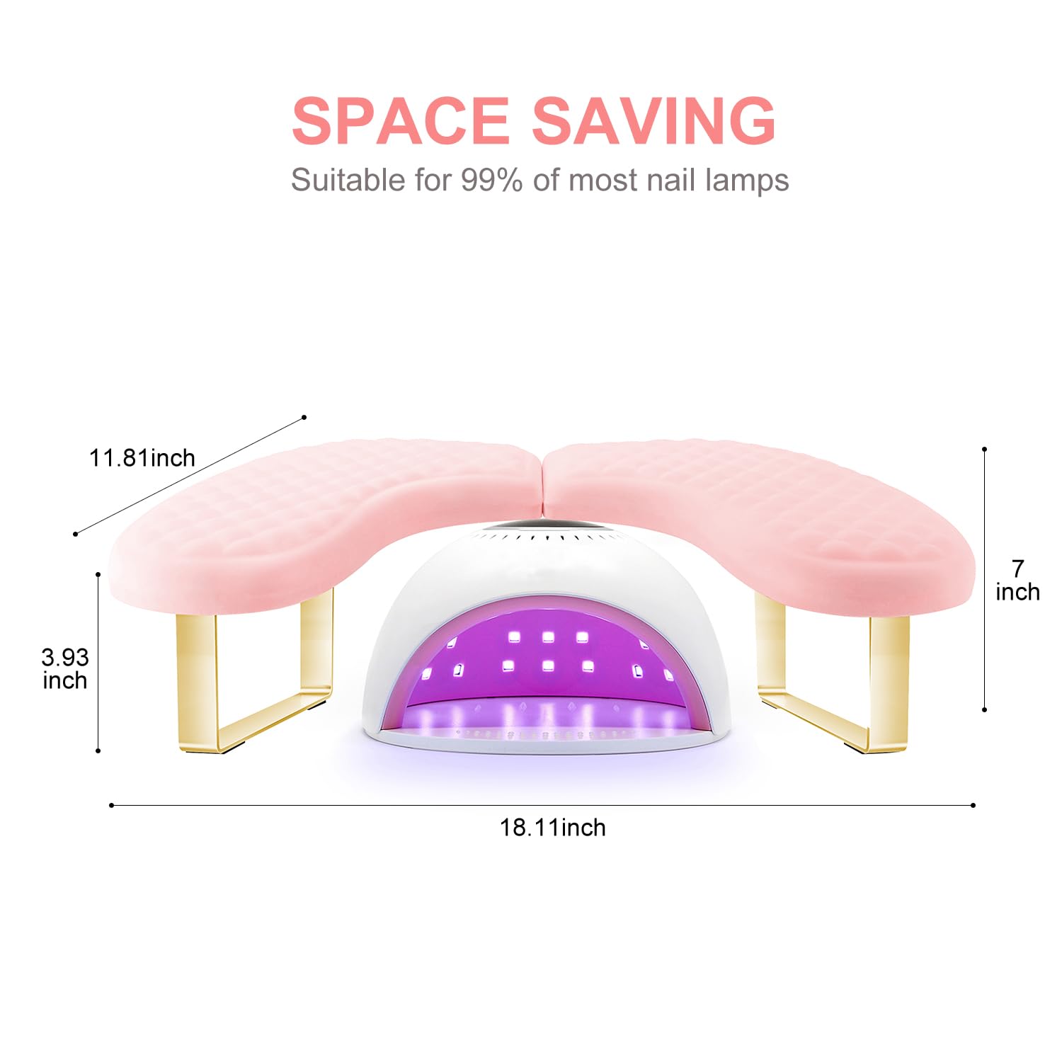 Wenxintek non-slip bottom keeps the arm rest steady during manicure sessions.
