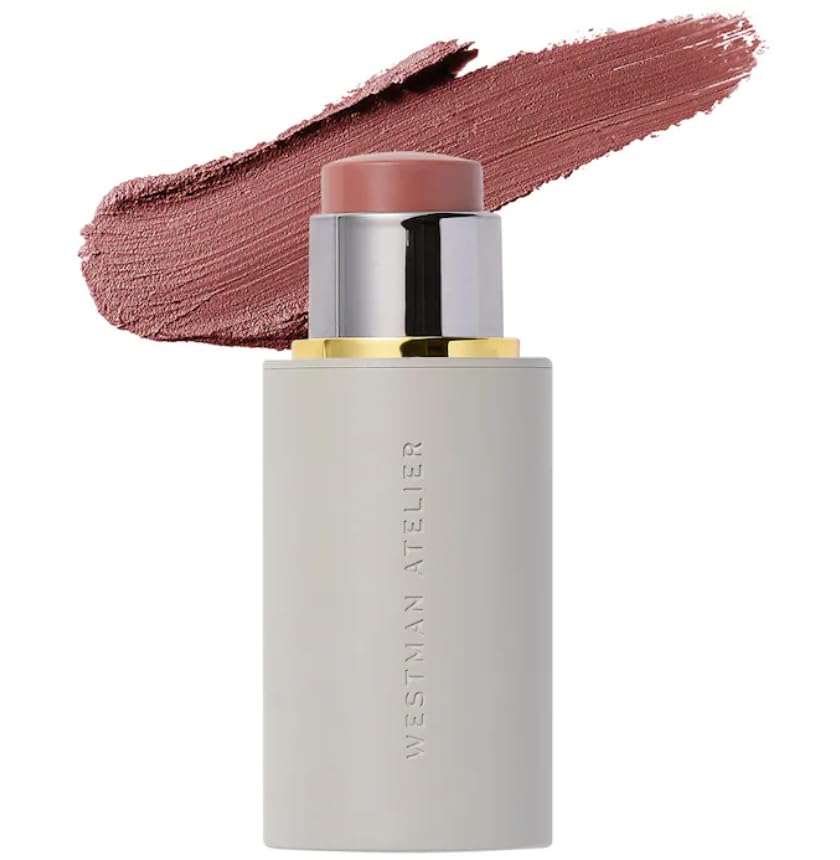 Westman Atelier Baby Cheeks Blush Stick Garconne swatch for a natural glow.