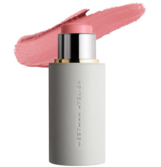 Westman Atelier Baby Cheeks Blush Stick in Petal swatch for a soft natural flush