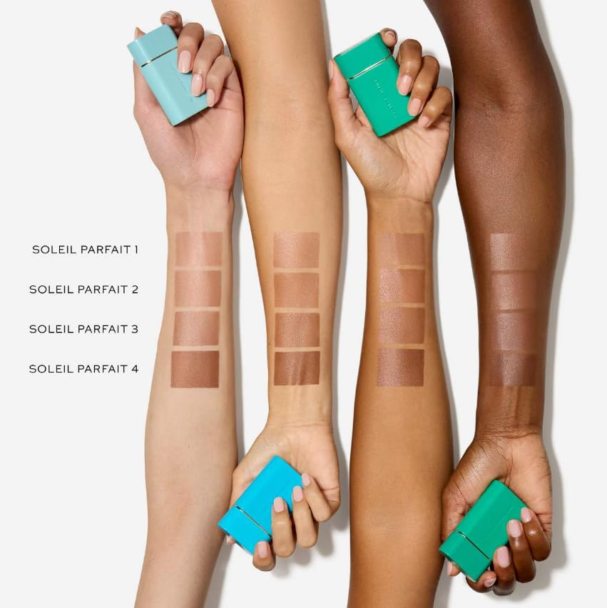 Westman Atelier Sun Tone Drops application on skin for seamless blend.