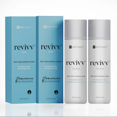 WETHRIVV REVIVV hair growth serum bottle shows natural formula for fuller hair