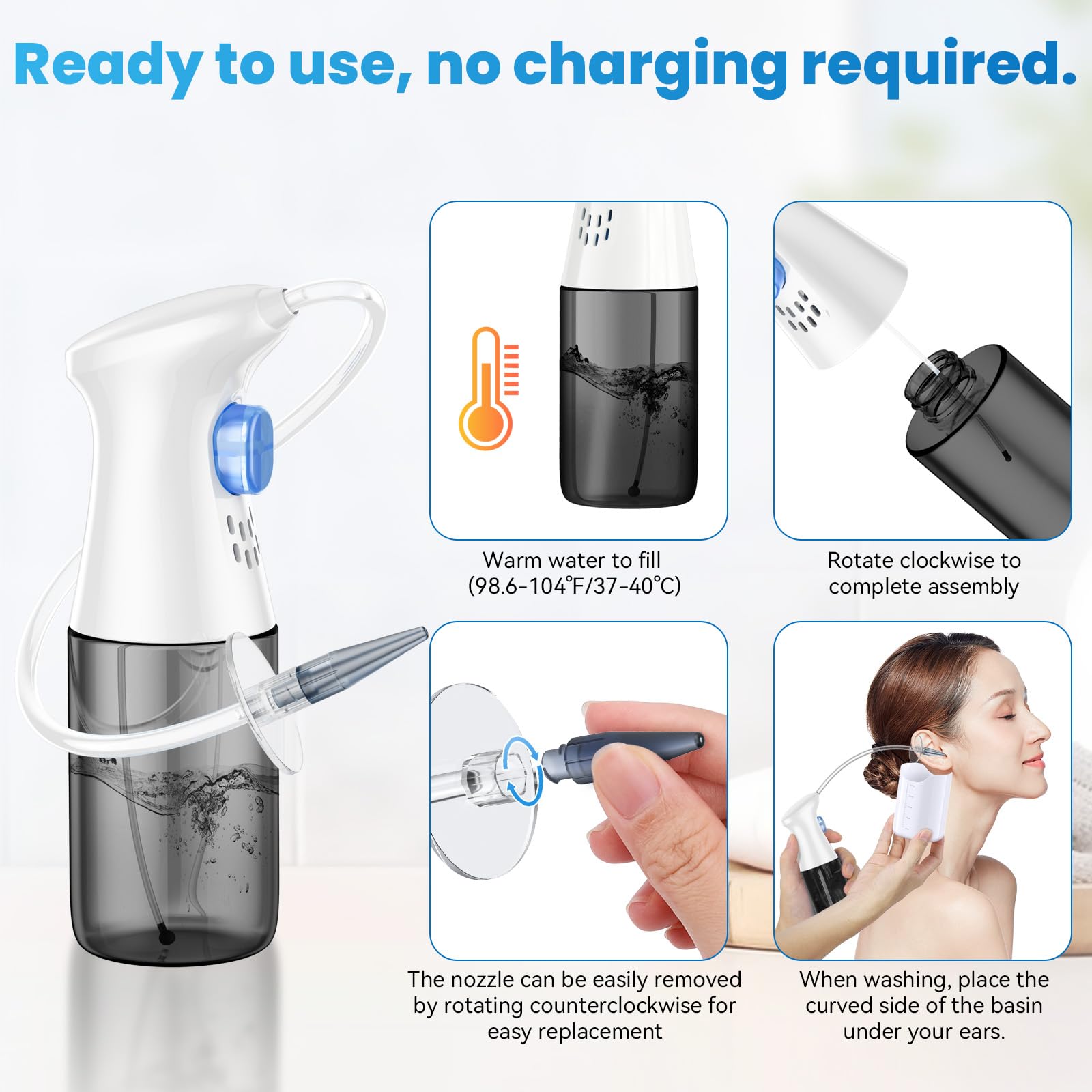 WEUANY instruction-manual helps safe, proper ear-care guidance