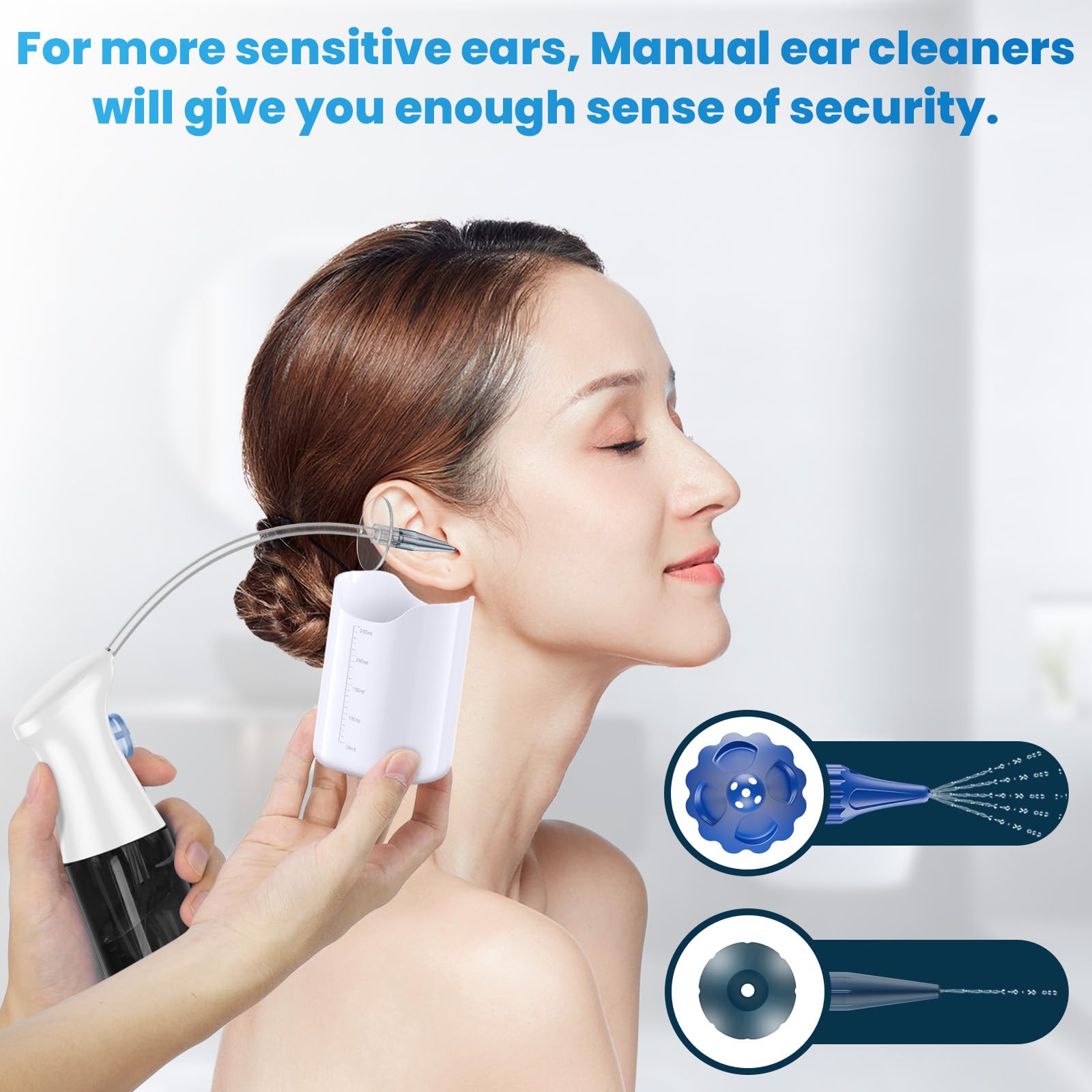 WEUANY ear wax removal kit one-hole nozzle supports gentle ear flush
