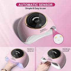 WEVILI 63-bead UV LED with LCD display close-up for precise cure timing.