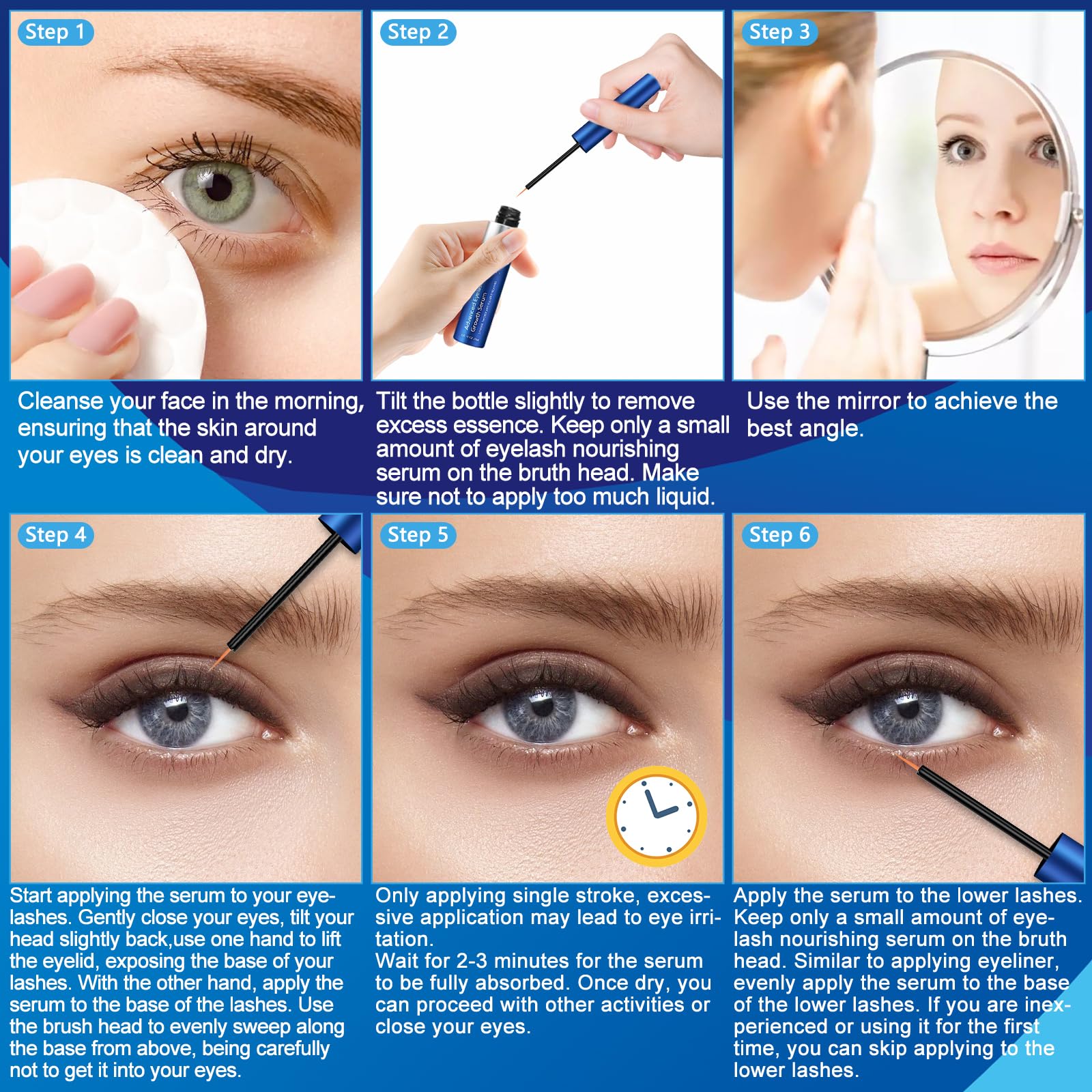 Wewell eyelash growth serum 3ml bottle with label detail