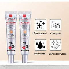 Close-up of SPF25 label on WFWJ CC Cream packaging highlighting built-in sun protection