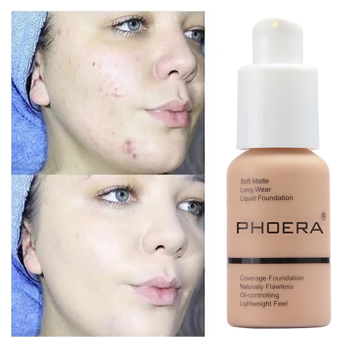WFWJ PHOERA full-coverage swatches suggest seamless complexion.