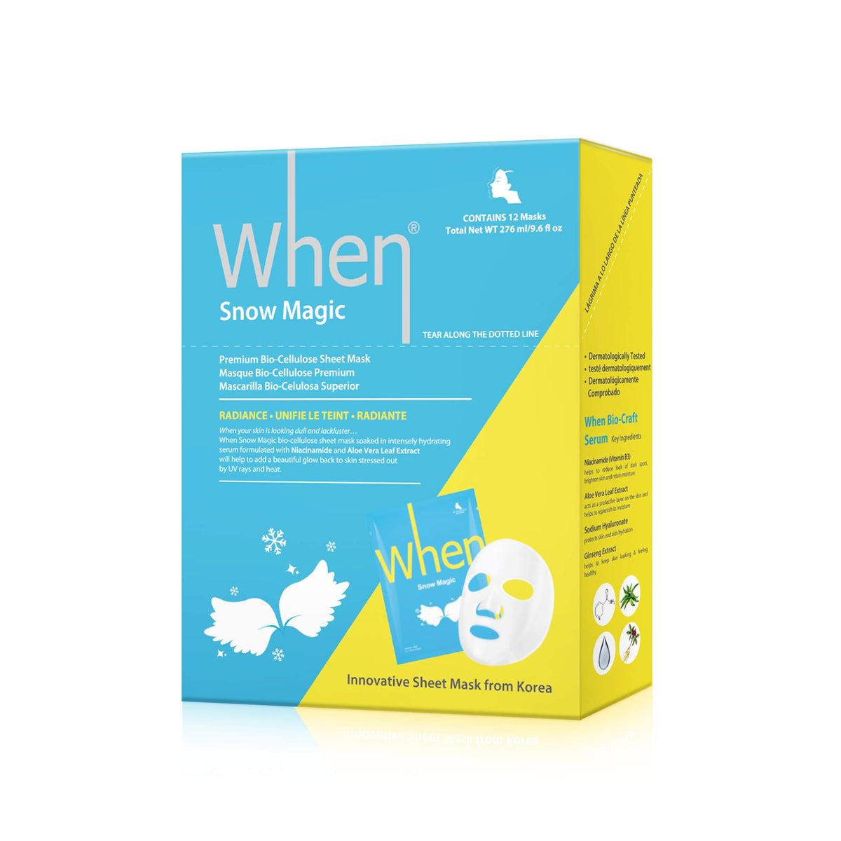 When Radiance bio-cellulose mask packaging ready for your routine