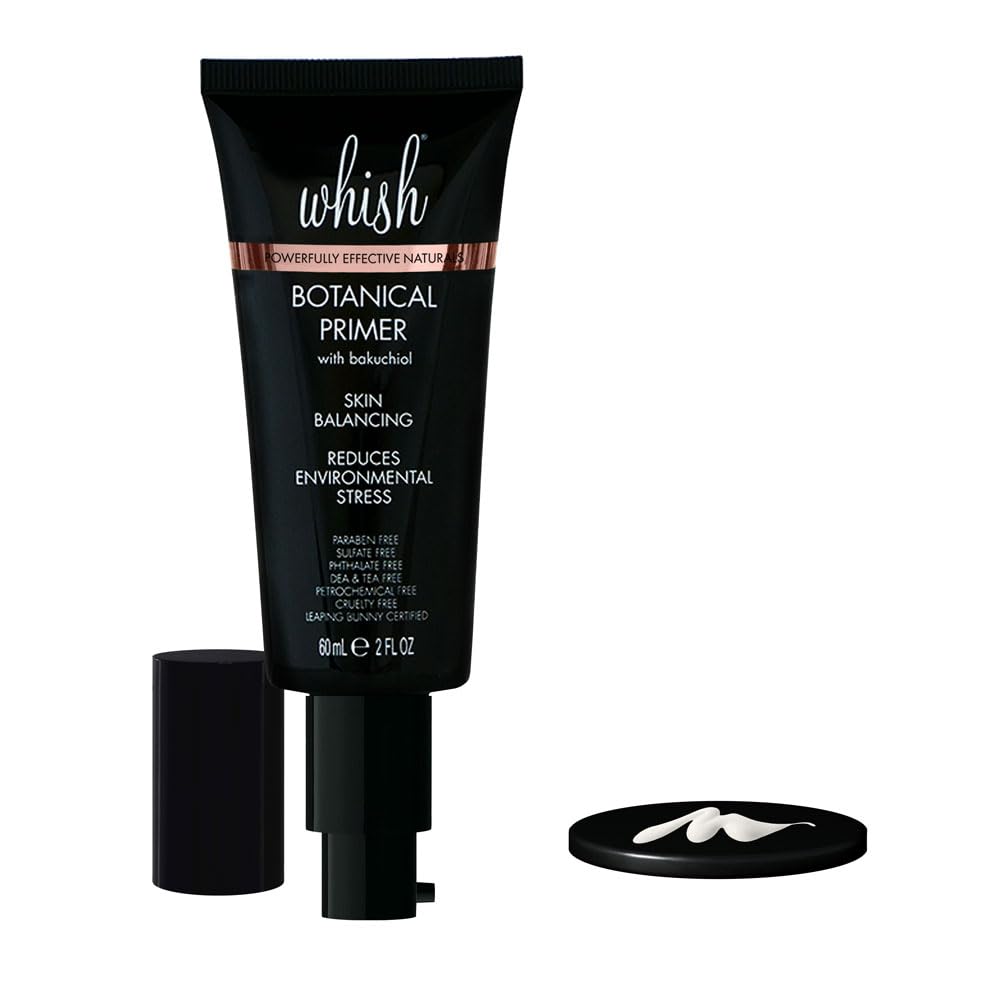 Whish Bakuchiol Primer coconut water imagery suggests refreshing hydration.