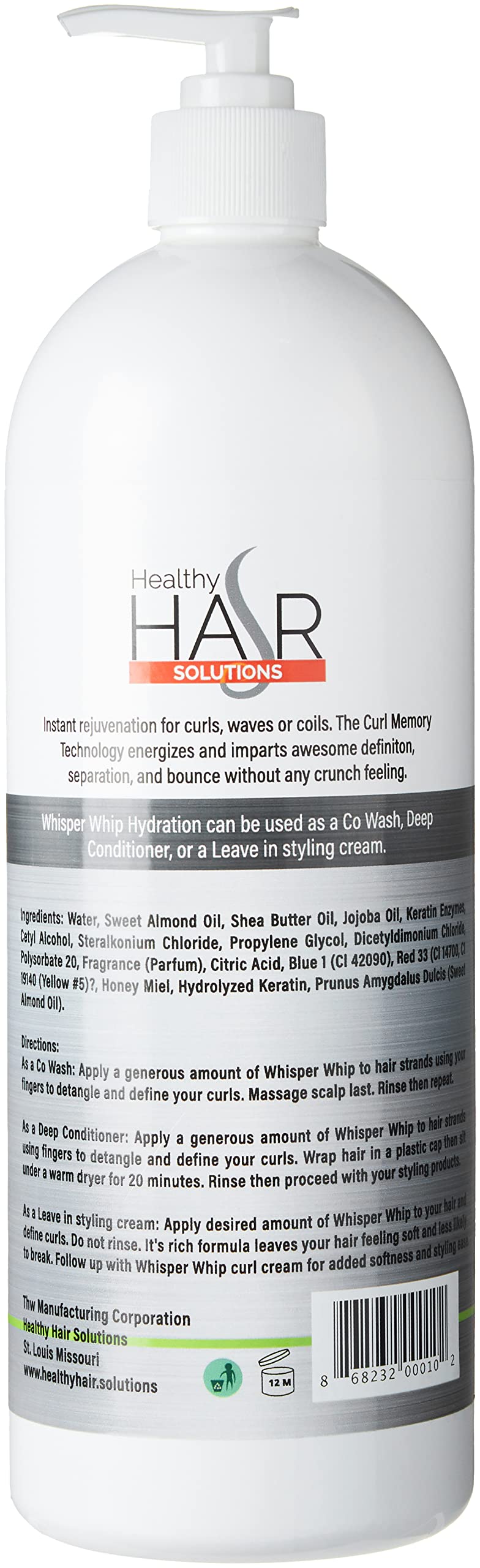 Whisper Whip deep conditioner with keratin-powered nourishment.