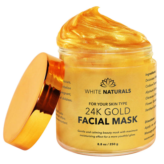 White Naturals 24K Gold Mask pack shot for radiant hydration