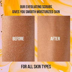 White Naturals 24K Gold Scrub application on arm showing creamy lather.