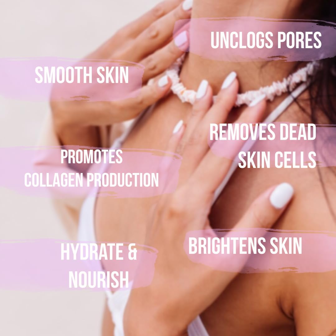 White Naturals Blueberry Scrub ingredients featuring blueberry and natural oils.