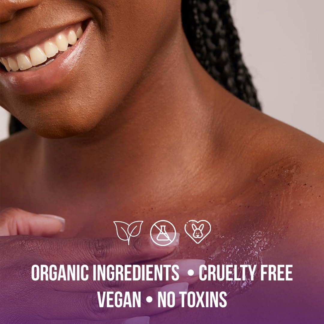 White Naturals Blueberry Scrub oils blend for deep nourishment.