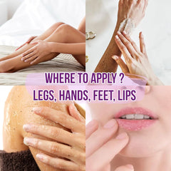 White Naturals Blueberry Scrub scent evokes a spa-like blueberry aroma.