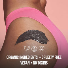 Natural conditioning oils in White Naturals scrub hydrate after exfoliation.