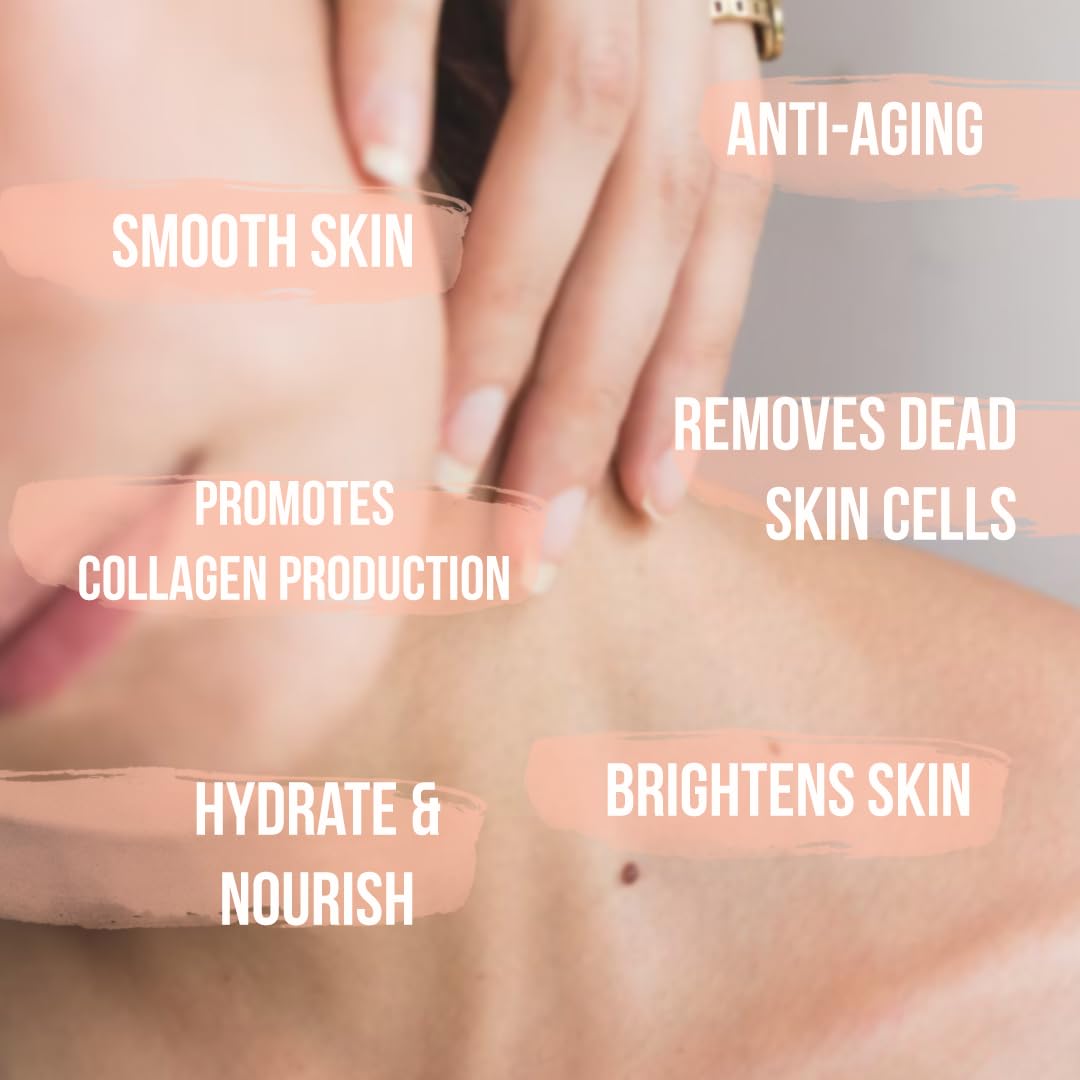 Hands applying White Naturals scrub in circular massage motion