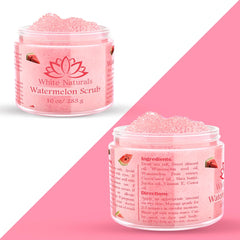 Gentle application of White Naturals scrub to cleanse and exfoliate gently.