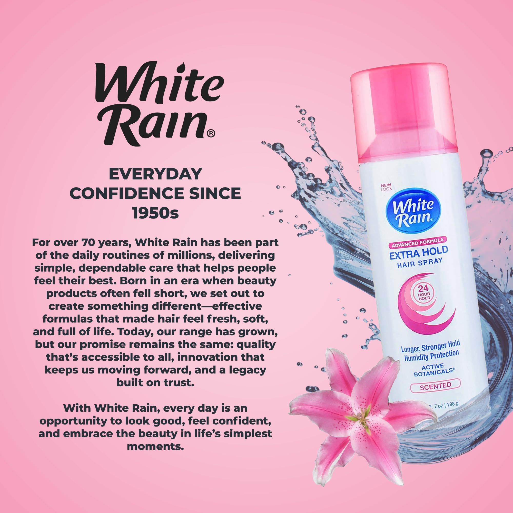 White Rain Hairspray 4-pack value display