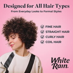 White Rain Hairspray scented mist bottle close-up