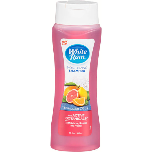 White Rain Citrus Energizing Shampoo bottle for daily use and a refreshing citrus cleanse.