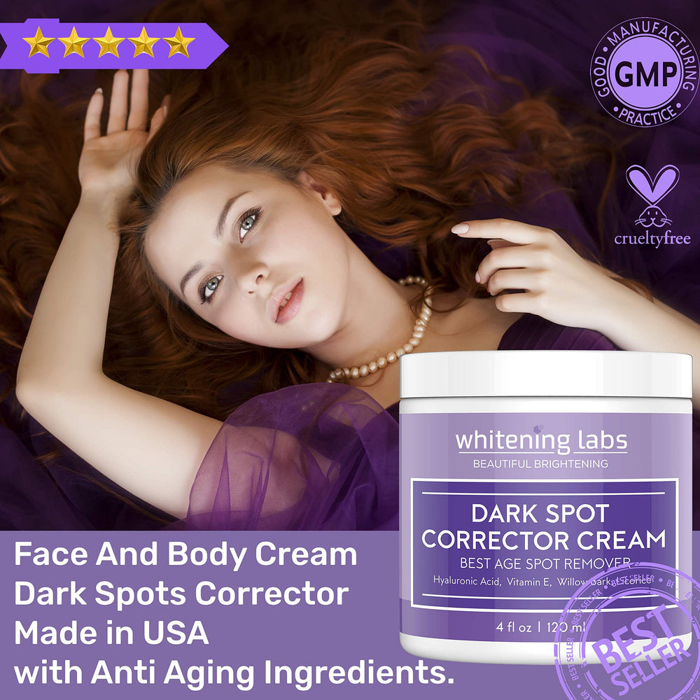WhiteningLabs bottle pump demonstrates easy daily use for spot correction on skin.