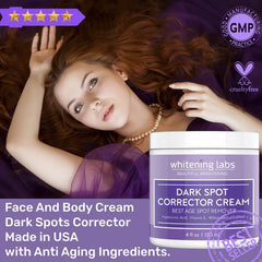 WhiteningLabs bottle pump demonstrates easy daily use for spot correction on skin.