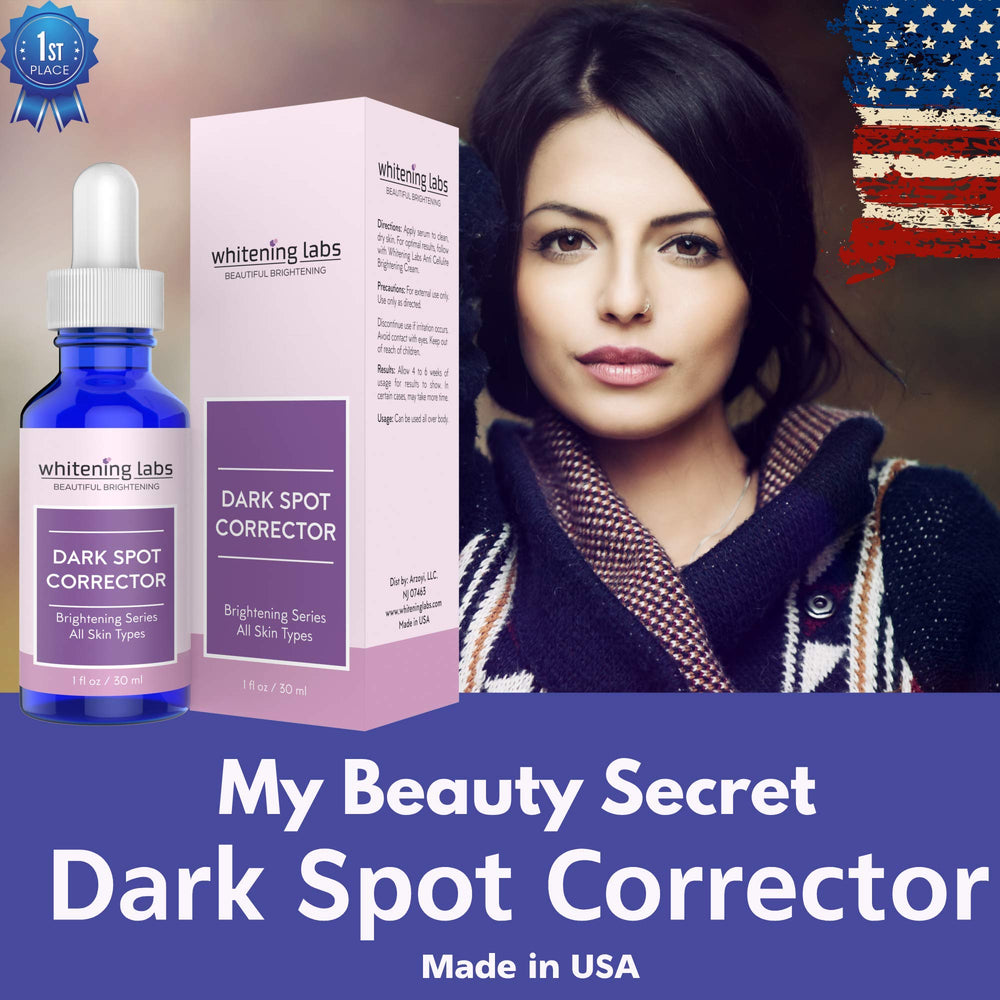 WhiteningLabs Dark Spot Corrector Serum applied on the face