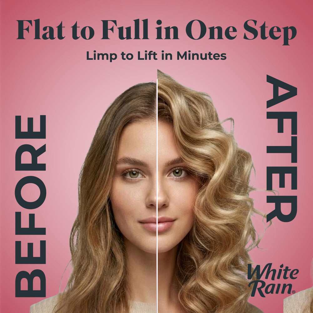 White Rain Mousse controls frizz for smoother, day-long style.