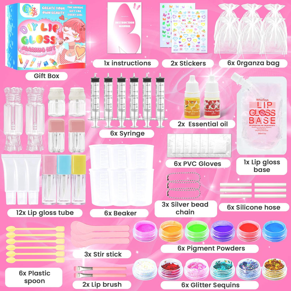 WhizToys 200ml clear lip gloss base for moisturizing shine