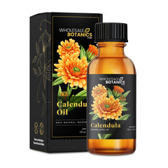 Wholesale Botanics Calendula Oil bottle with a light golden hue for DIY skincare