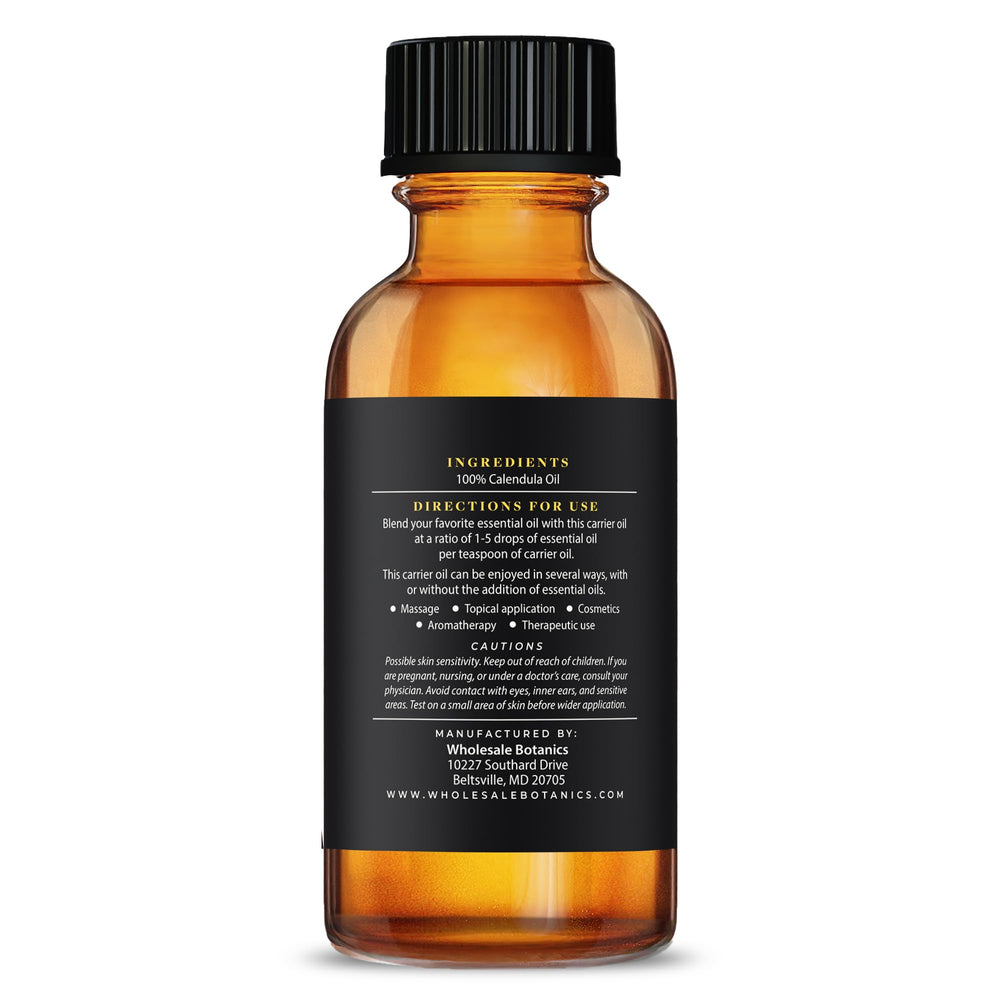 Wholesale Botanics Calendula Oil bottle highlighting calendula infusion for natural blends