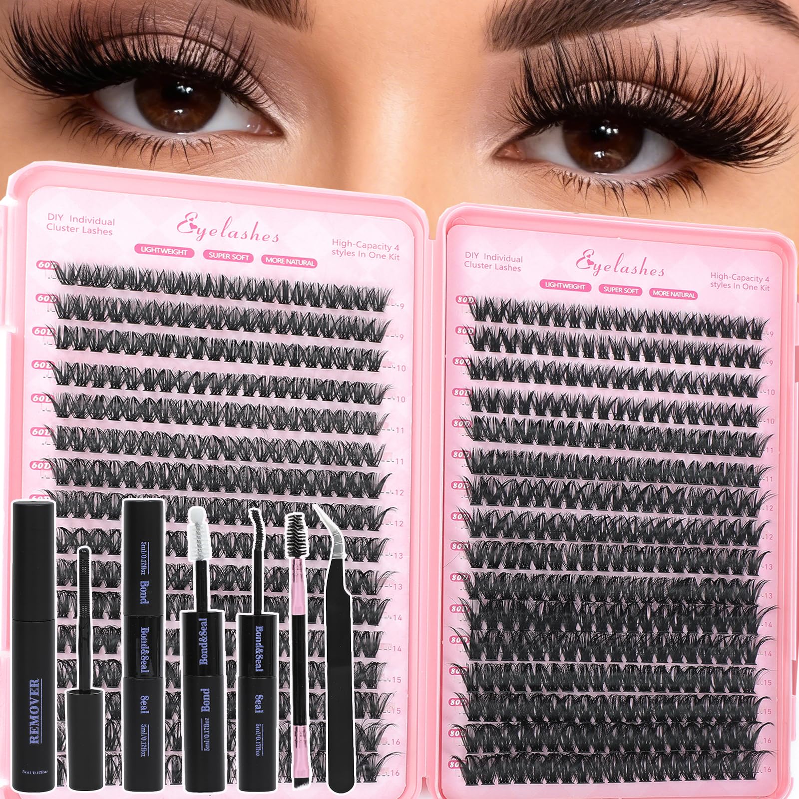 WIGICD Lash Clusters Kit packaging shows everything you need for at-home lash DIY